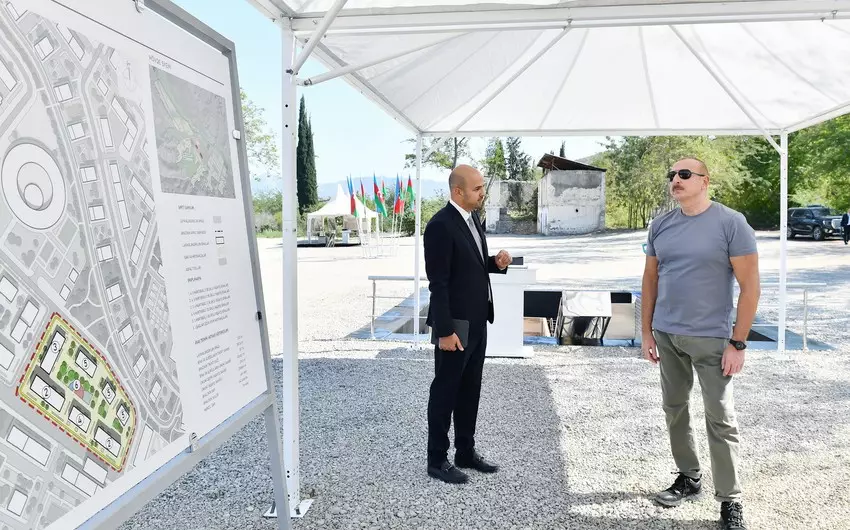 Prezident Zəngilanda 4-cü yaşayış kompleksinin təməlini qoyub