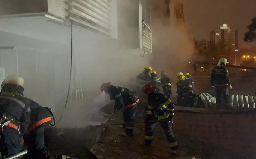 FHN: İzmir küçəsindəki kafedə baş verən yanğında xəsarət alan olmayıb - YENİLƏNİB-4
