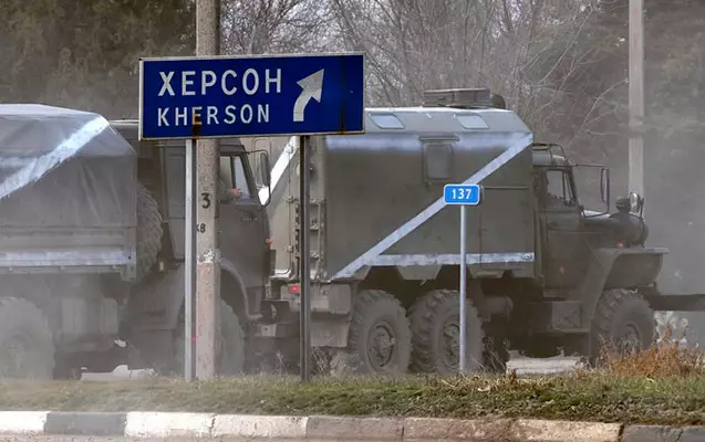 Rusiya ordusu Xerson vilayətində 200-dən çox mərmi atıb