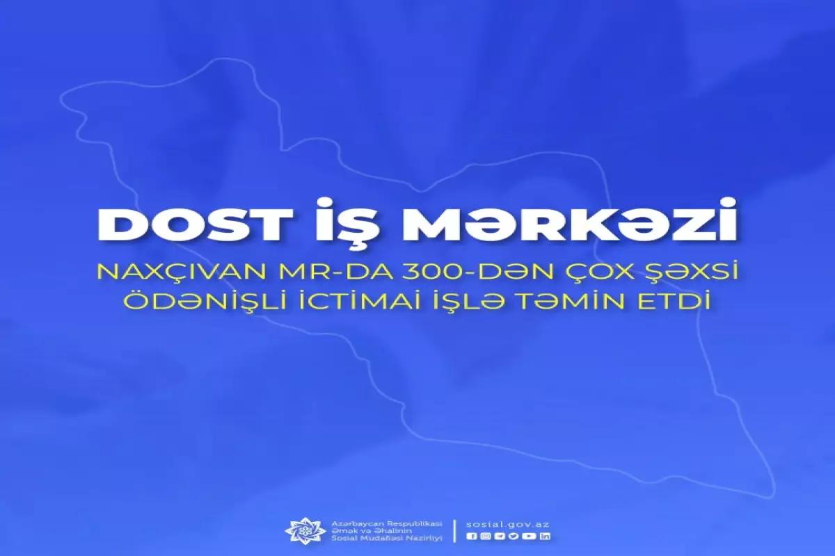 DOST 300-dən çox şəxsi işlə təmin edib