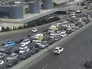 Bakıda hazırda sıxlıq müşahidə olunan yollar - SİYAHI