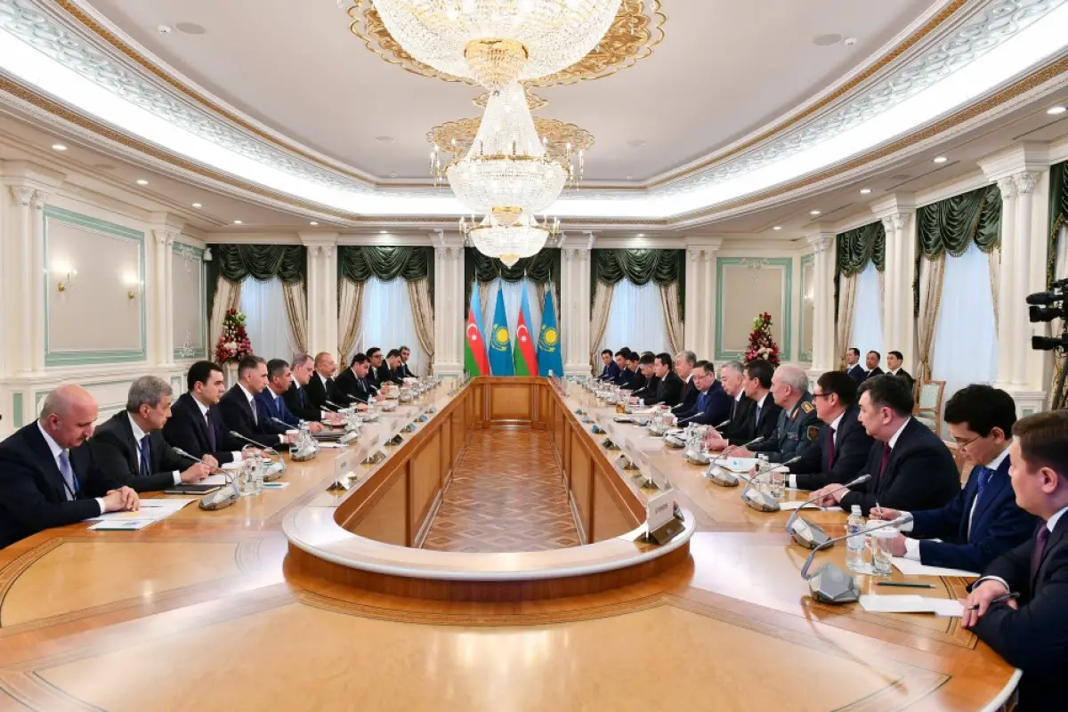 Prezident İlham Əliyev: Qazaxıstanla energetika, nəqliyyat-tranzit sahəsi üzrə çox böyük potensial var