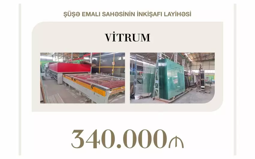 Şüşə emalının inkişafına 340 min manat kredit verilib