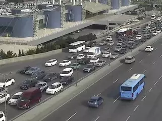 Bakıda hazırda sıxlıq müşahidə olunan yollar - SİYAHI