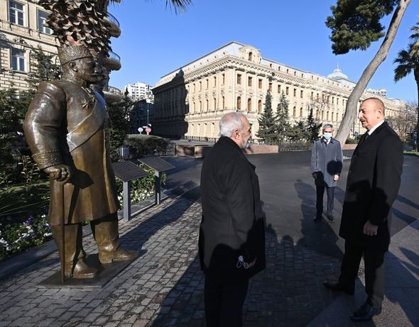 Prezident Hacı Zeynalabdin Tağıyevin abidəsinin açılışında - YENİLƏNİB