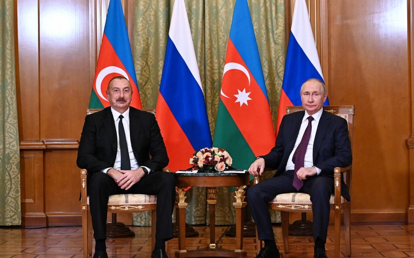 Soçidə İlham Əliyev və Vladimir Putin arasında ikitərəfli görüşü keçirilib