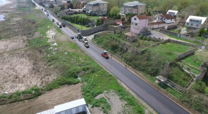 Xudat-Nabran avtomobil yolu təmir olunur