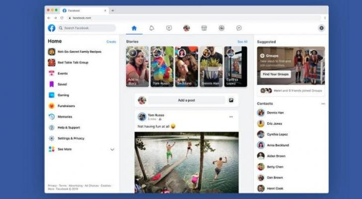 "Facebook" öz yeni dizaynını təqdim etdi