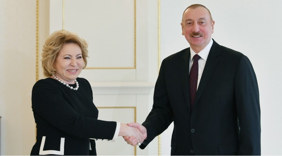 Valentina Matviyenko Prezident İlham Əliyevə təbrik məktubu ünvanlayıb