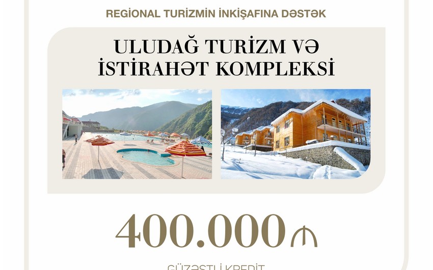 Turizm və istirahət kompleksinə 400 min manat güzəştli krdeit verilib