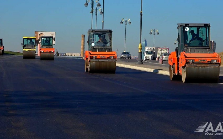 8 Noyabr prospektinin bir hissəsində təmir işləri yekunlaşıb - FOTO- VİDEO