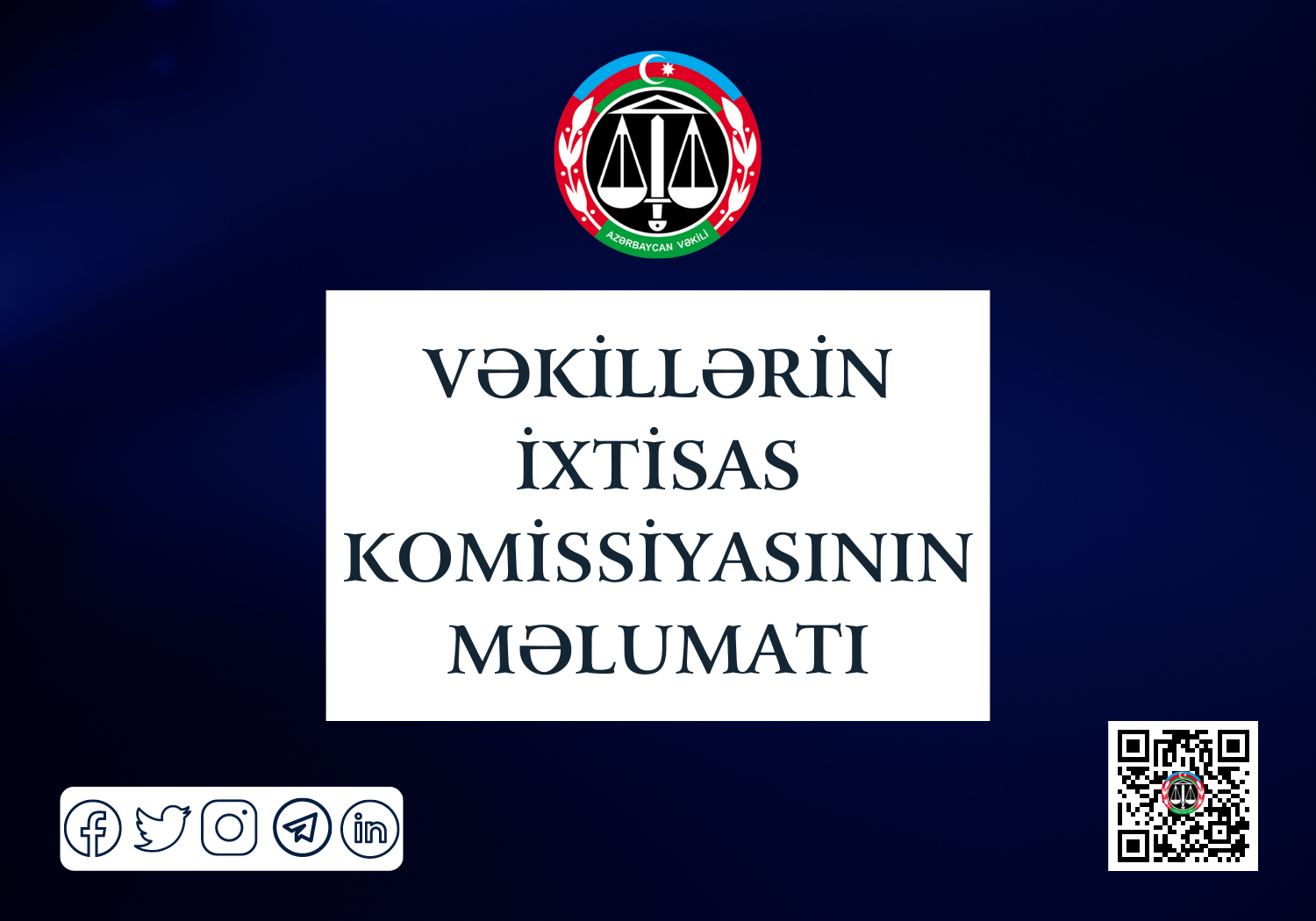 Vəkilliyə qəbulla bağlı ixtisas imtahanının test mərhələsində iştirak üçün müraciətlər elektron formada həyata keçiriləcək