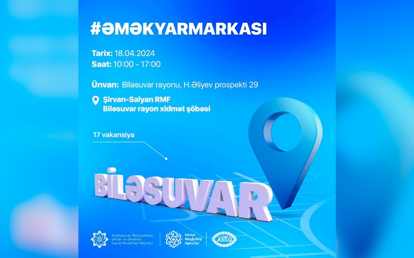 Biləsuvarda əmək yarmarkası keçiriləcək