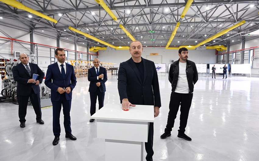 Prezident İlham Əliyev Ağdam Sənaye Parkında görülən işlərlə tanış olub, yeni zavodların açılışlarında iştirak edib - FOTO