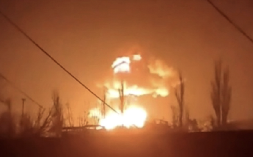 Ukrayna Rusiya ərazisindəki neft bazasını vurdu
