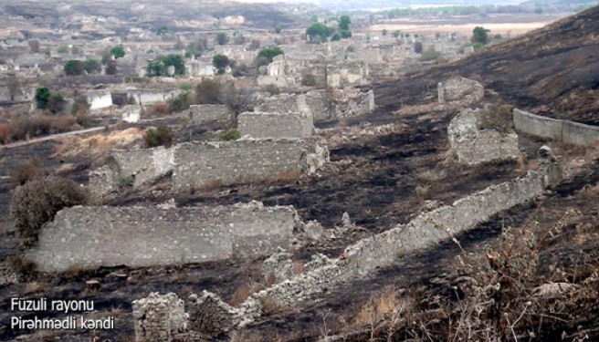 Füzulinin Pirəhmədli kəndində şaquli planlaşdırma və söküntü işlərinə başlanılır