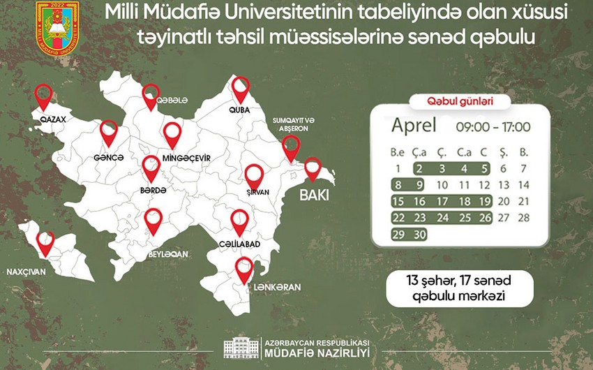 Xüsusi təyinatlı təhsil müəssisələrinə qəbul - Şərtlər açıqlandı