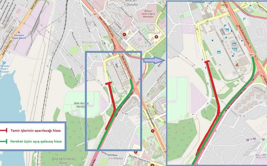 Bakı avtovağzalından Dairəvi yola çıxışda hərəkət məhdudlaşdırılacaq