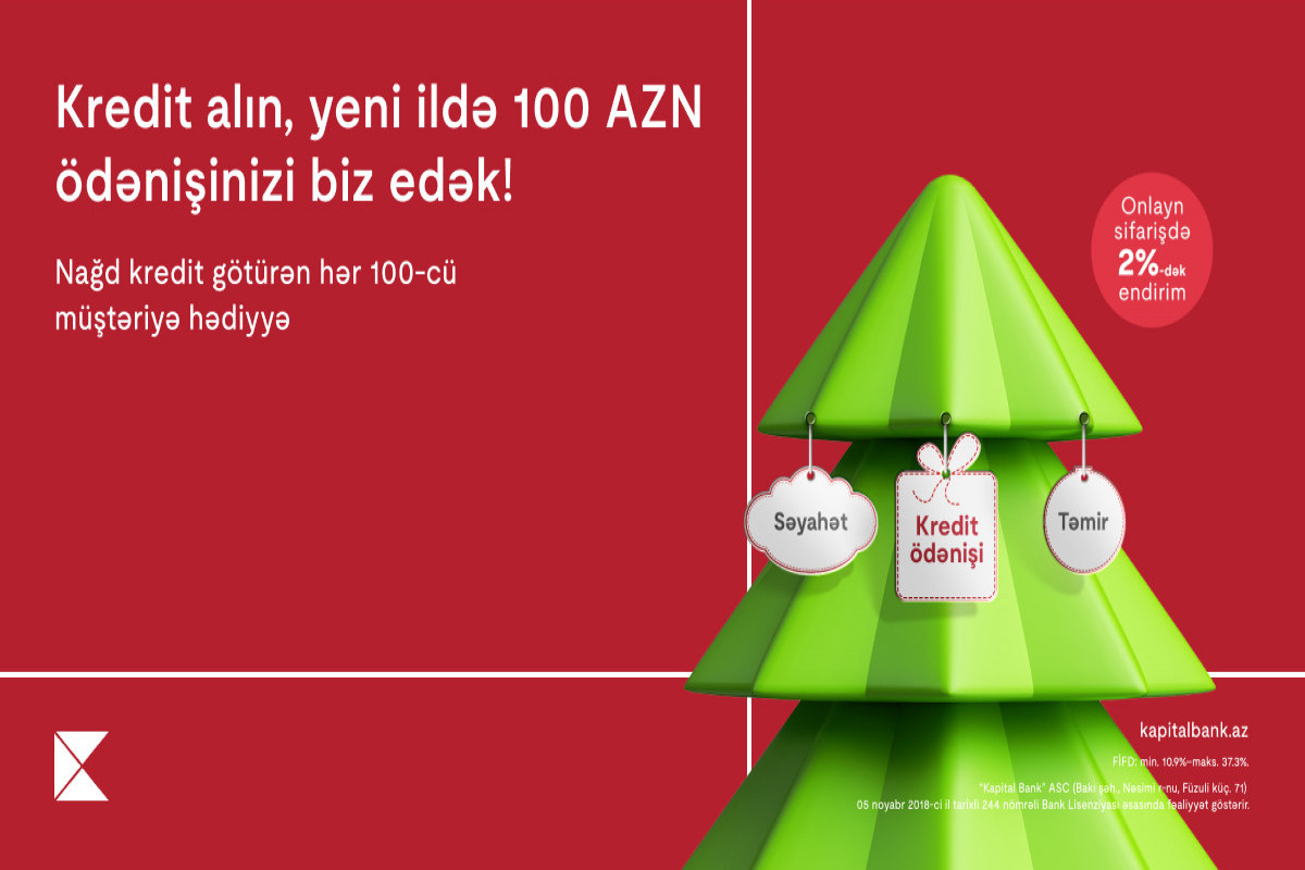 Kapital Bank-ın Yeni ilə özəl nağd kredit kampaniyası davam edir