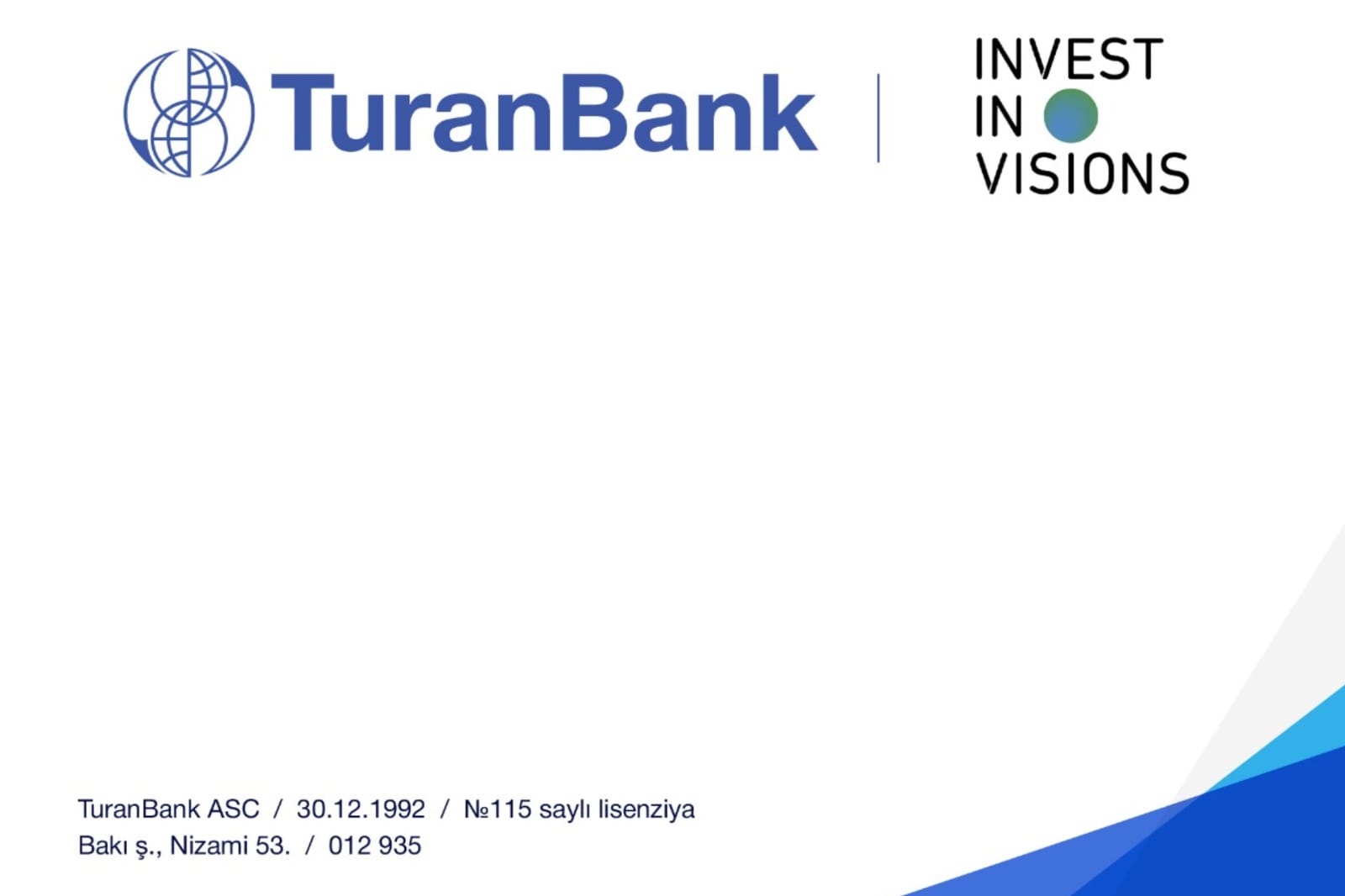 TuranBank beynəlxalq maliyyə qurumundan yerli valyutada kredit cəlb edib 