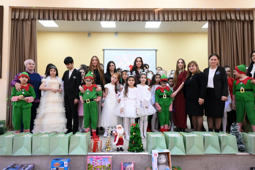 Leyla Əliyeva, Arzu Əliyeva və Alena Əliyeva 5 nömrəli internat tipli xüsusi ümumtəhsil məktəbində olublar - FOTO