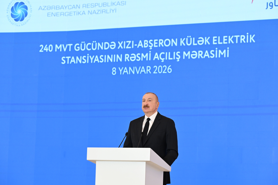 Prezident: Bizim generasiya gücümüz təxminən 10 min meqavata bərabərdir