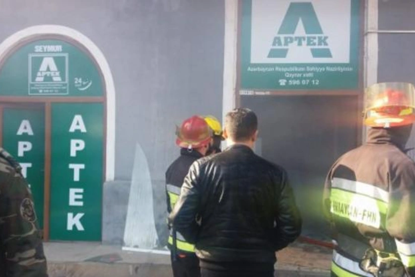 Sumqayıtda aptekdə yanğın başlayıb