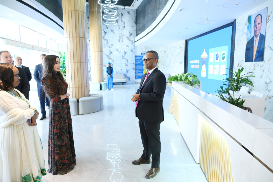 Leyla Əliyeva Efiopiyada “MESOB” dövlət xidməti mərkəzində olub