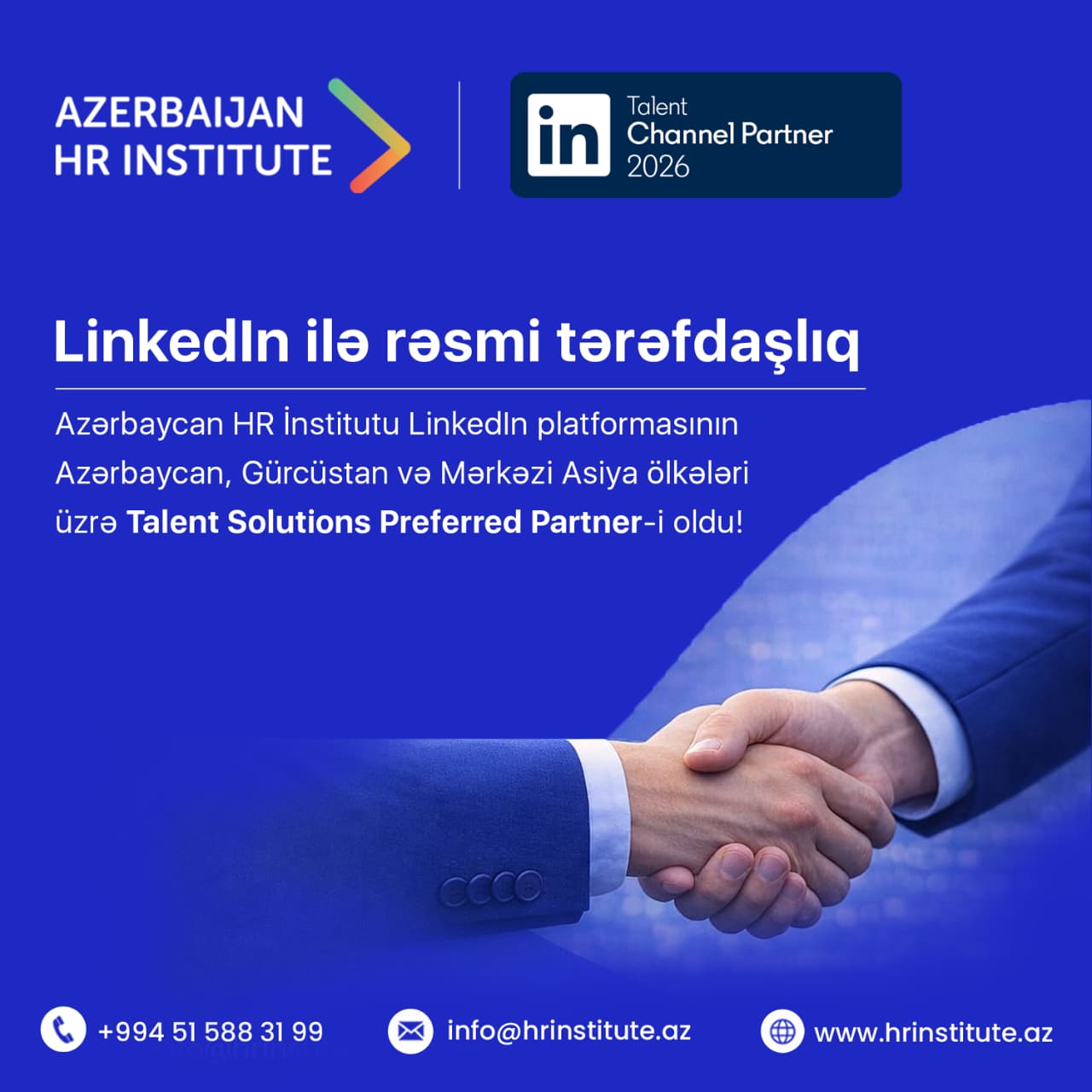 Azərbaycan HR İnstitutu LinkedIn-in Azərbaycan, Gürcüstan və Mərkəzi Asiya üzrə rəsmi tərəfdaşı oldu - FOTO