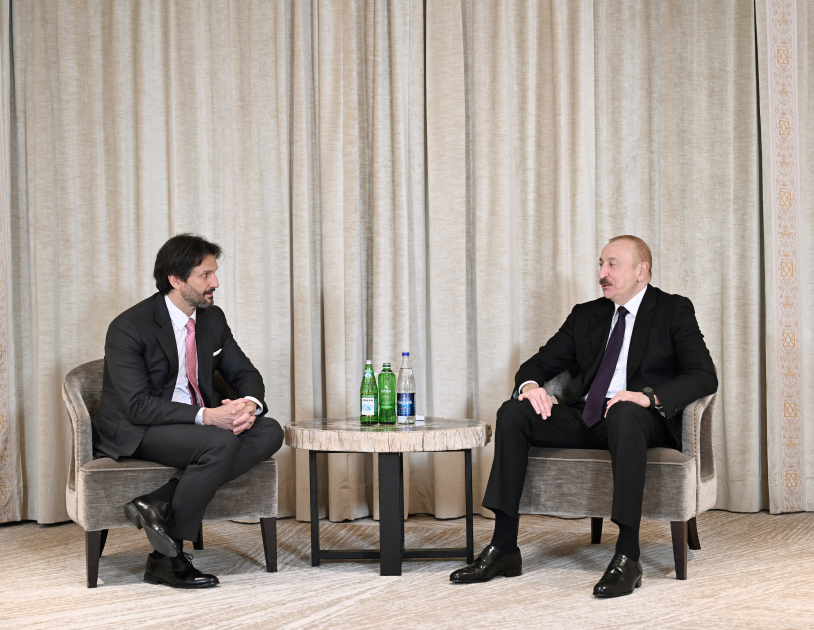 Prezident İlham Əliyev Münxendə Slovakiya Baş nazirinin müavini ilə görüşüb
