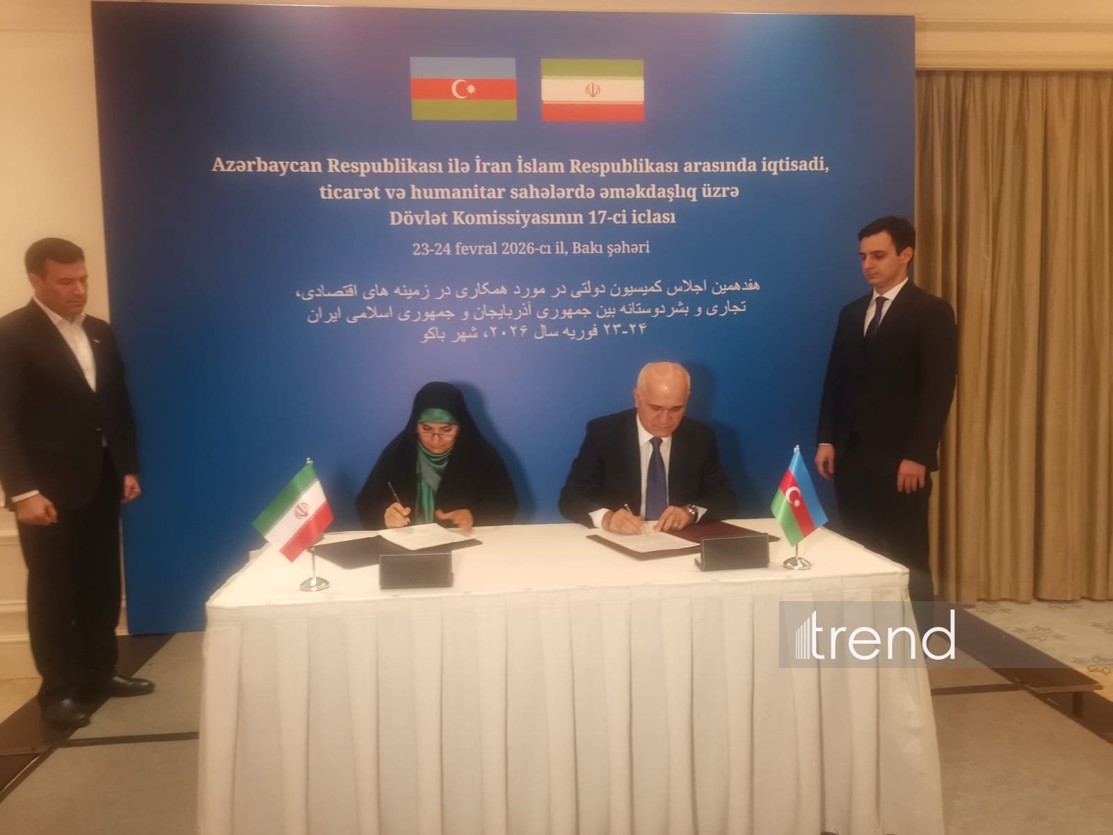 Azərbaycan və İran arasında əməkdaşlıq memorandumu imzalandı