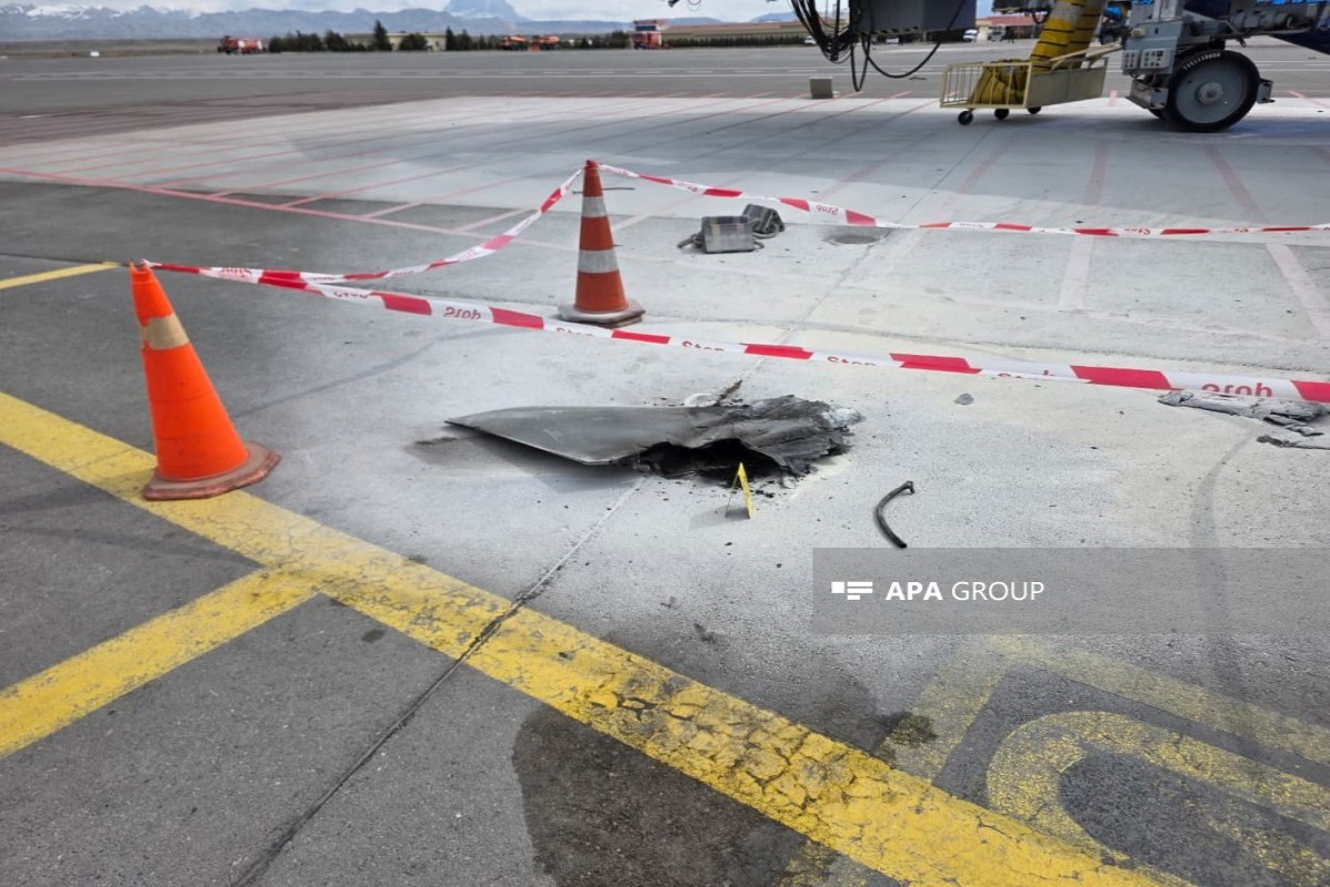 Naxçıvan aeroportunun uçuş-eniş zolağına da zərər dəyib - FOTO