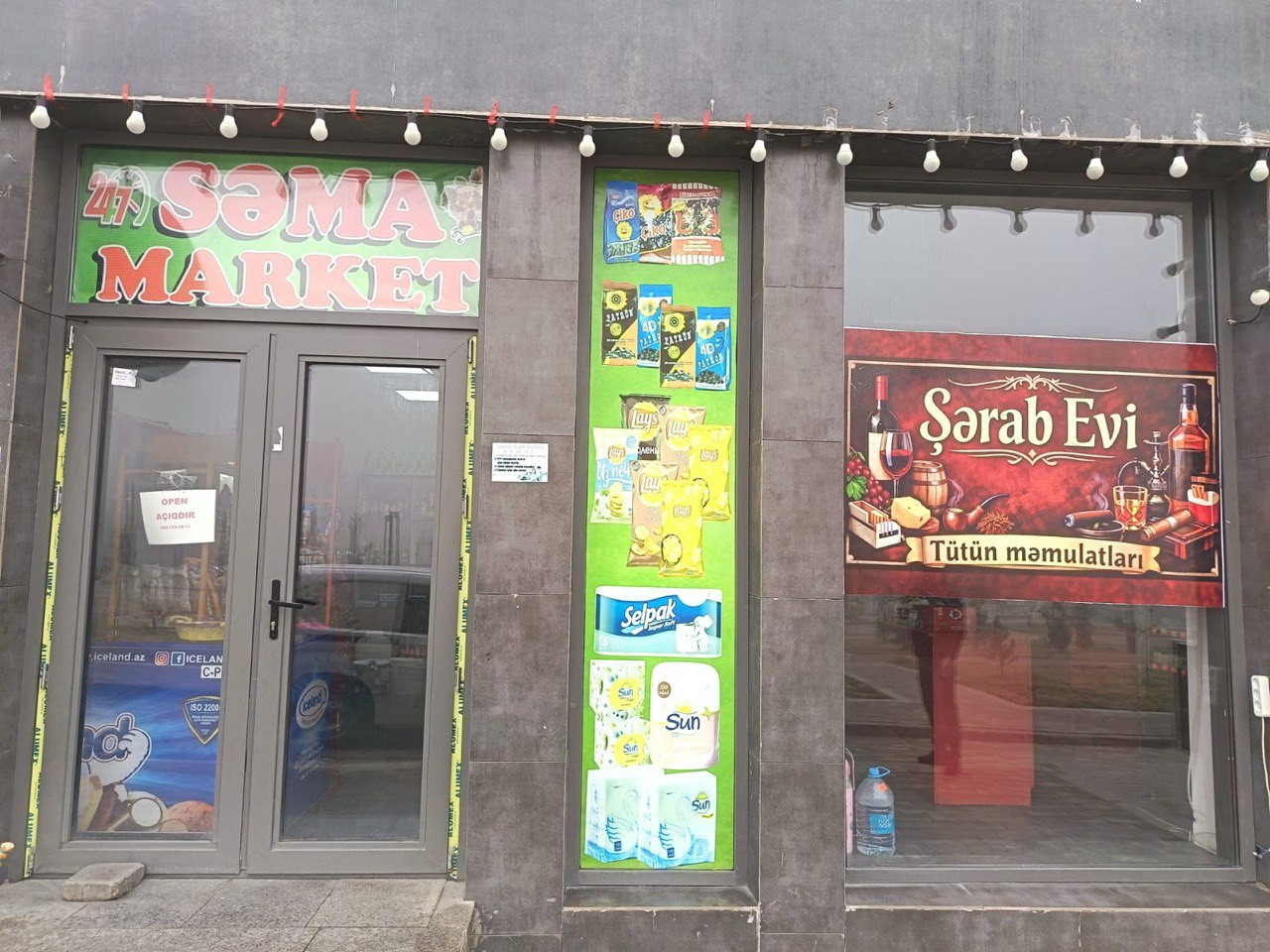 “Səma” marketdə saxta alkoqollu içkilər aşkarlanıb - FOTO