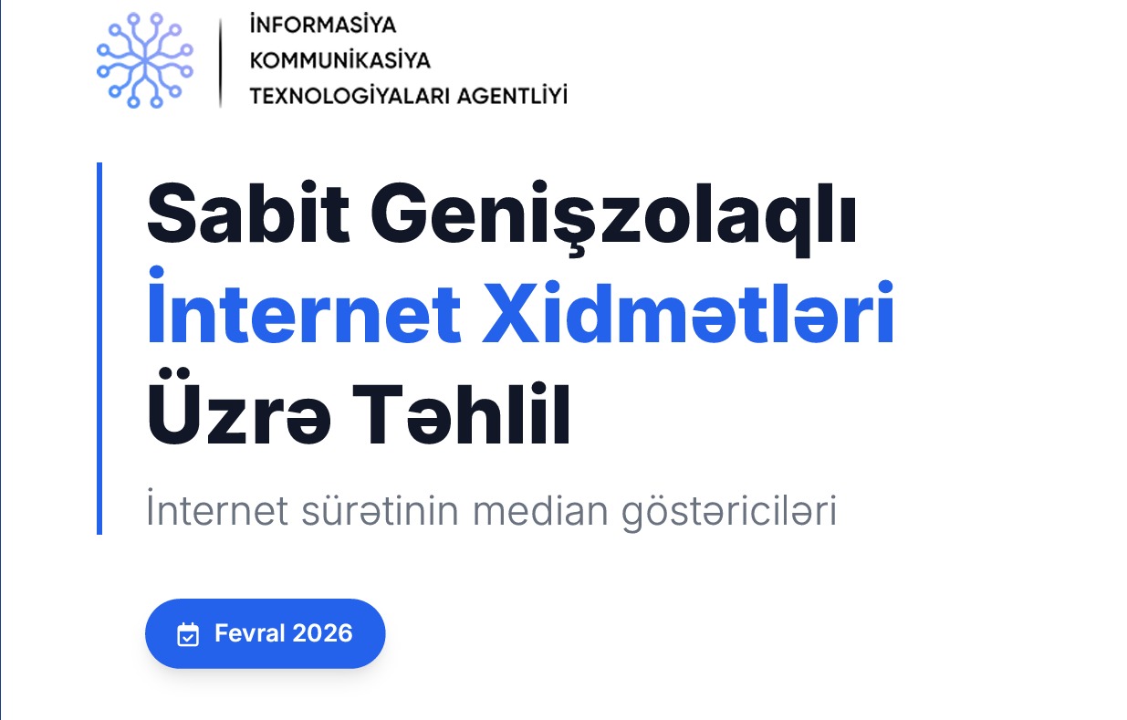 İKTA internet provayderlərinin fevral üzrə internet sürət göstəricilərini dərc edir
