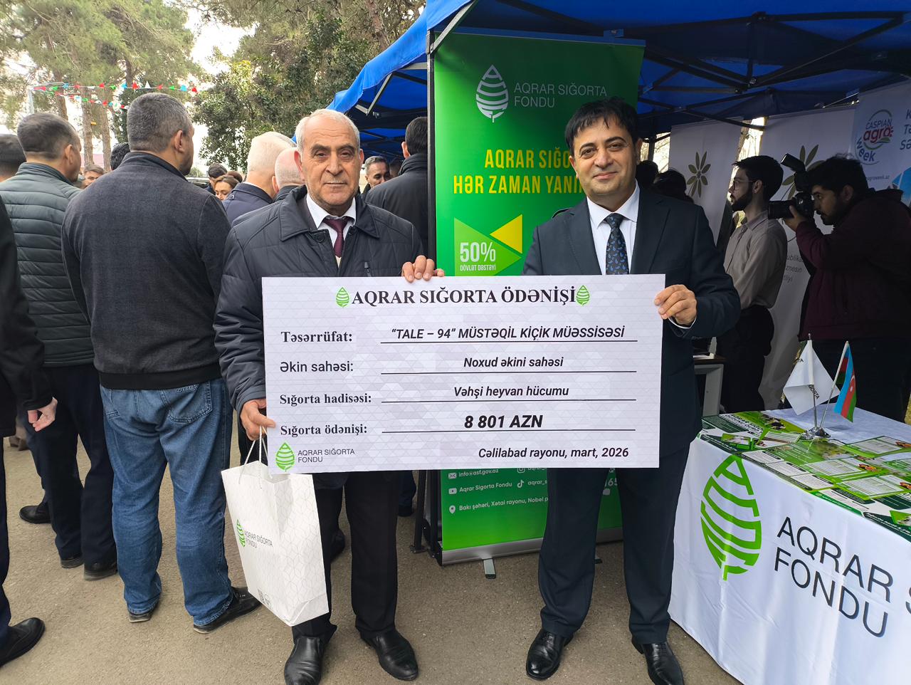 Azərbaycanda ilk dəfə noxud bitkisi üzrə sığorta ödənişi edilib - FOTO