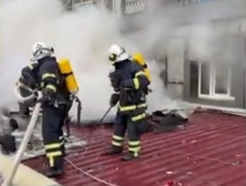 Naxçıvanda restoranda yanğın baş verib - VİDEO