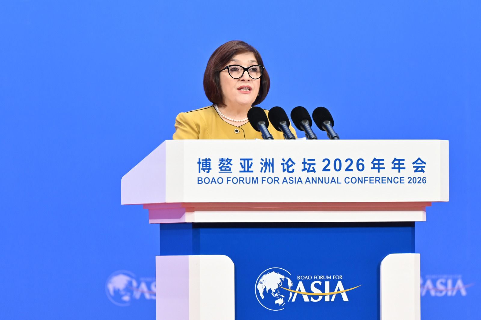Sahibə Qafarova Boao Forumunın İllik Konfransında çıxış edib
