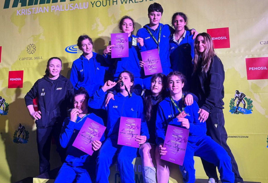 Azərbaycanın qadın güləşçiləri Estoniyada 5 medal qazanıblar