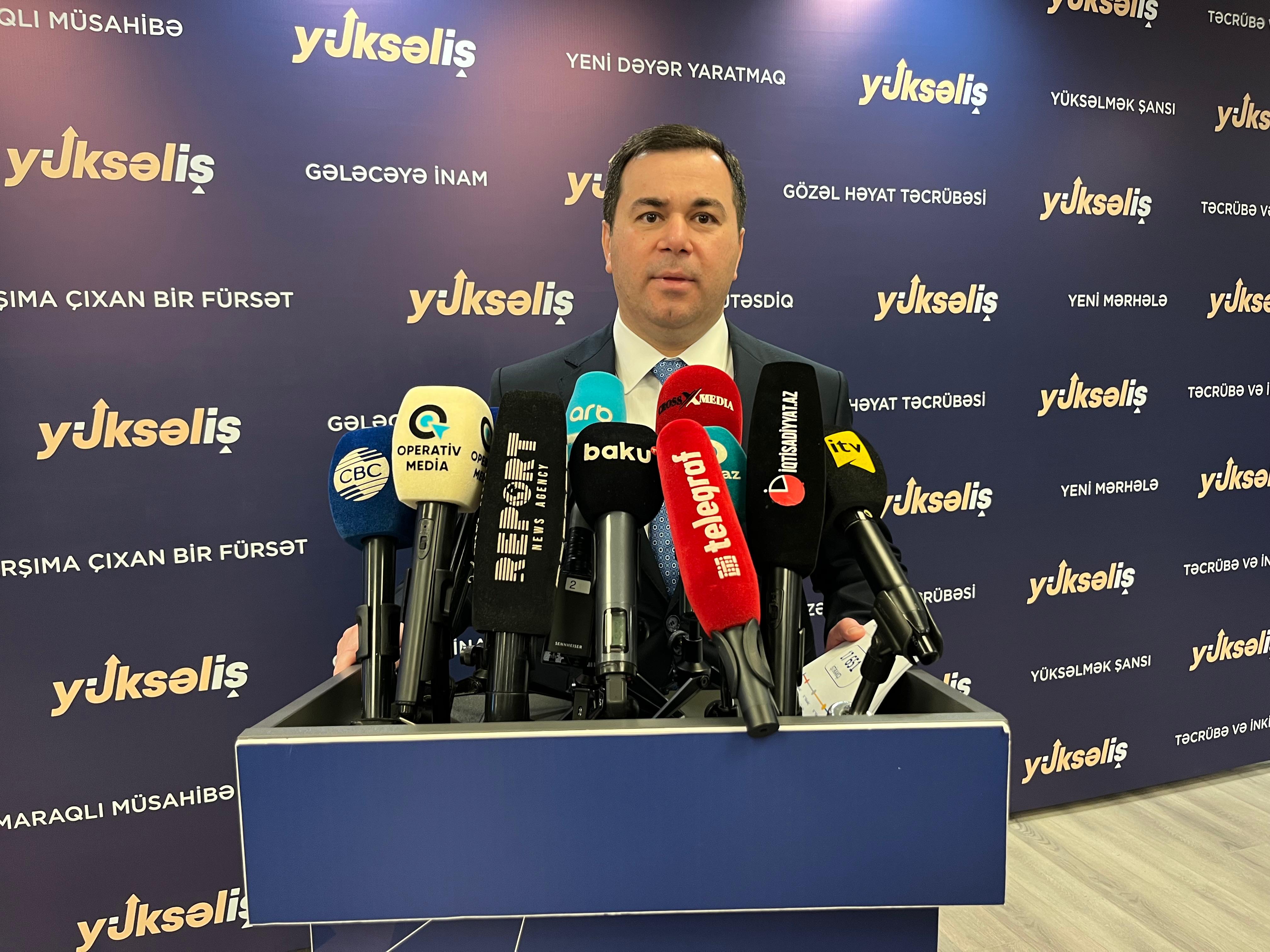 Fərhad Hacıyev: VI "Yüksəliş" müsabiqəsində iştirak üçün 17 mindən çox şəxs müraciət edib