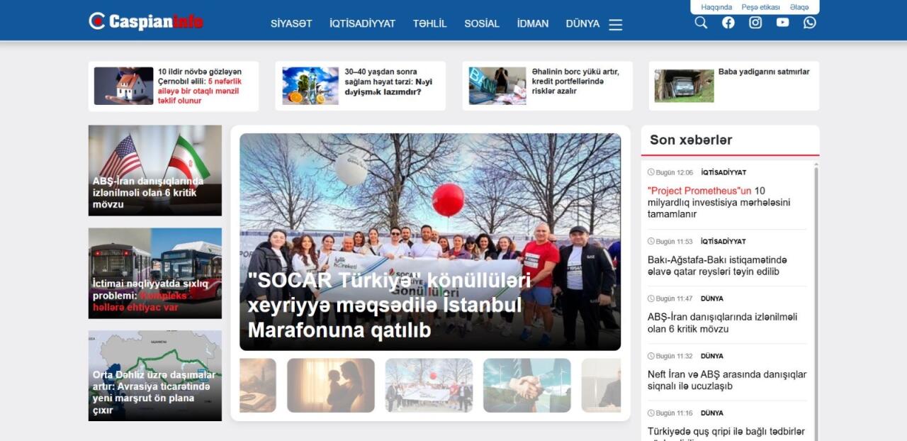 Caspianinfo.az onlayn media platforması fəaliyyətə başladı