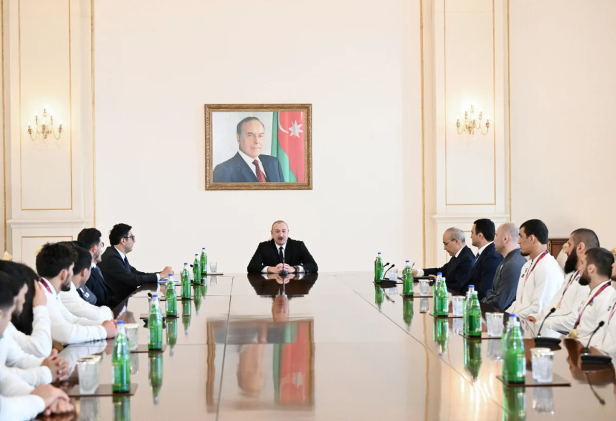 İlham Əliyev Avropa çempionatında komanda hesabında çempion olan güləşçiləri qəbul edib - YENİLƏNİB