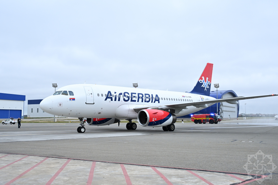 Belqrad–Bakı reysi Heydər Əliyev Beynəlxalq Aeroportunda qarşılanıb