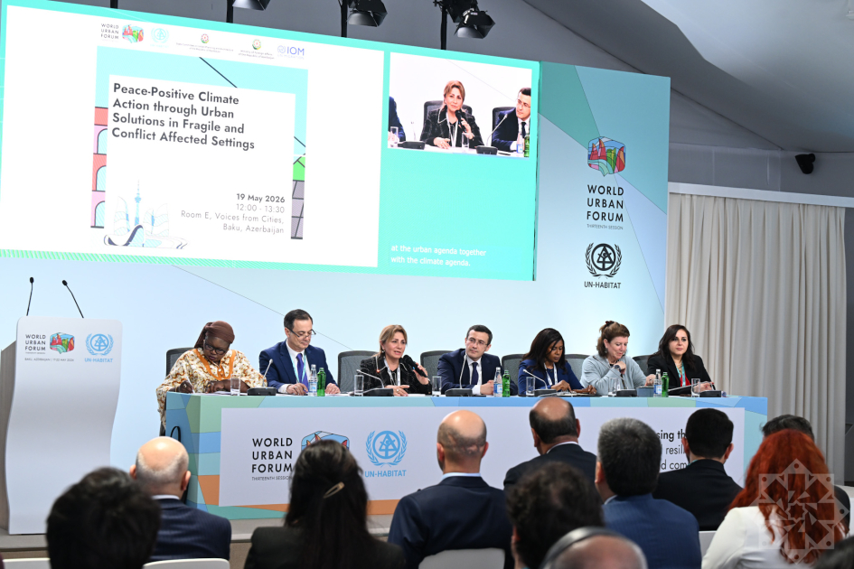 WUF13-də münaqişə və həssas şəraitdə şəhərsalma məsələlərində həllər vasitəsilə sülhə əsaslanan iqlim fəaliyyəti müzakirə olunub