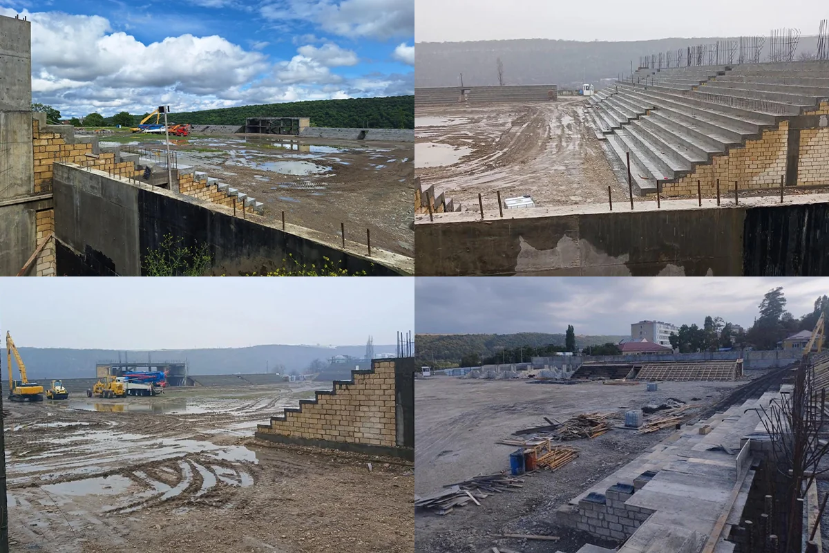Qusar stadionunda yarımçıq qalmış tikinti işlərinin bərpasına başlanılır