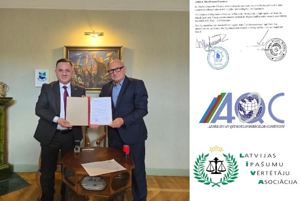 AQC ilə Latviya Əmlak Qiymətləndiriciləri Assosiasiyası arasında əməkdaşlıq müqaviləsi imzalanıb