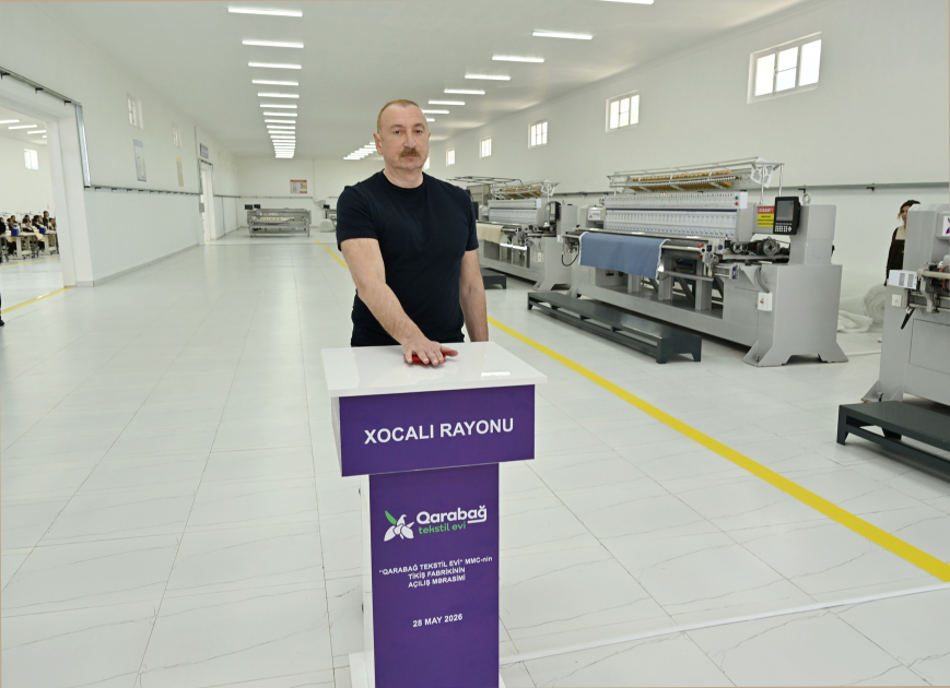 Xocalı şəhərində “Qarabağ Tekstil Evi” MMC istifadəyə verilib - FOTO