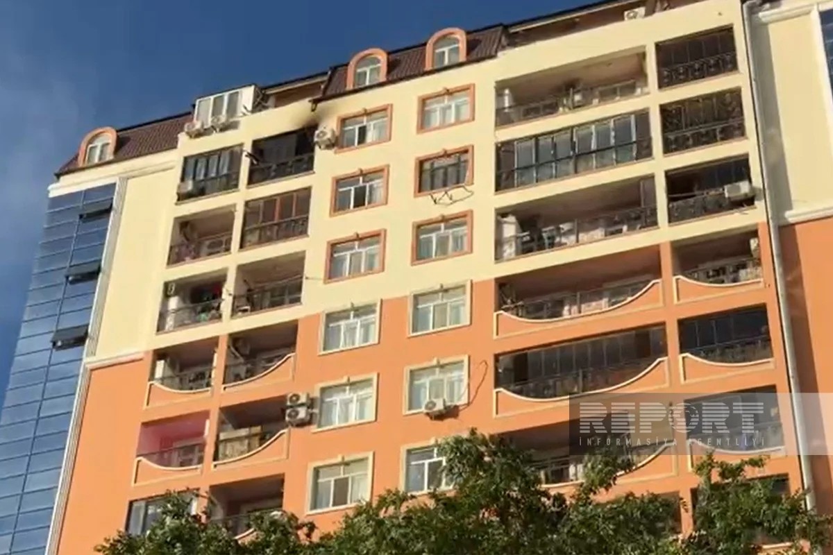 Sumqayıtda çoxmərtəbəli binada yanğın olub, sakinlər təxliyə edilib