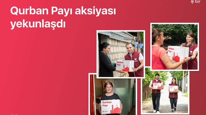 Qırmızı Ürəklər Fondunun "Qurban payı" aksiyası çərçivəsində 400 ailəyə yardım edildi