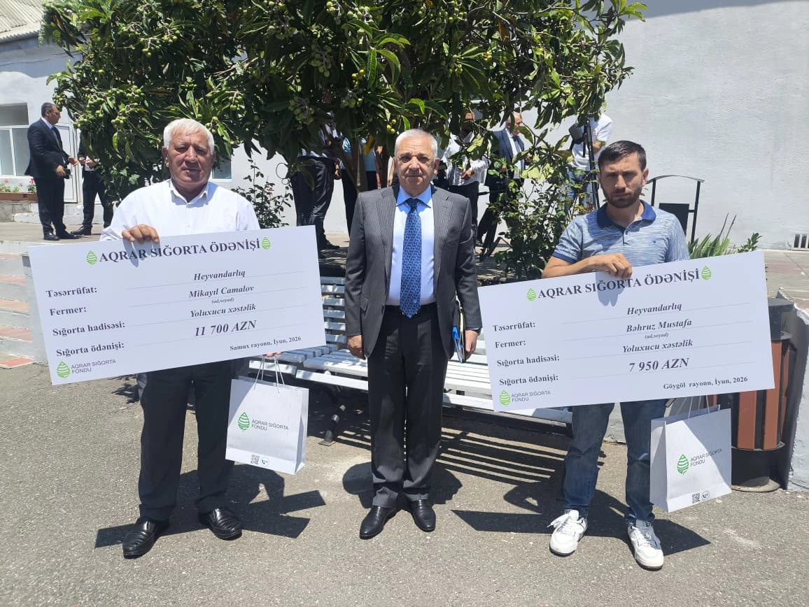 Göygöl və Samux fermerlərinə 20 min manata yaxın aqrar sığorta ödənişləri edilib