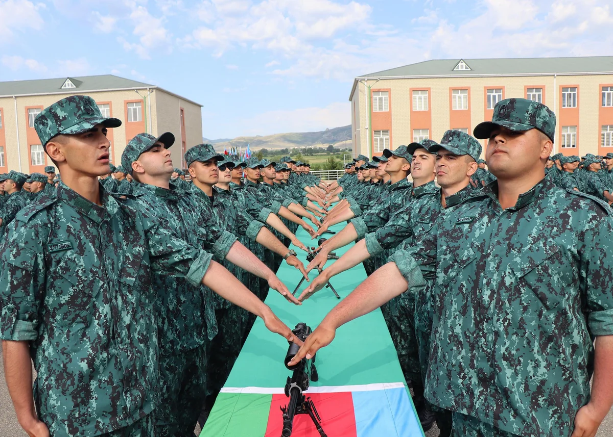 Gənc əsgərlərin andiçmə mərasimi keçirilib - FOTO